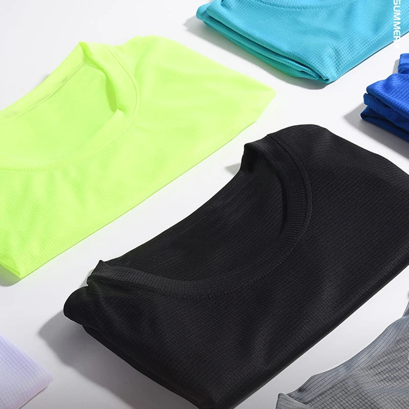 Men's Quick Dry Apparel: Running, Sport Gym, Short Sleeve, Oversized Fitness Tops / Rungear