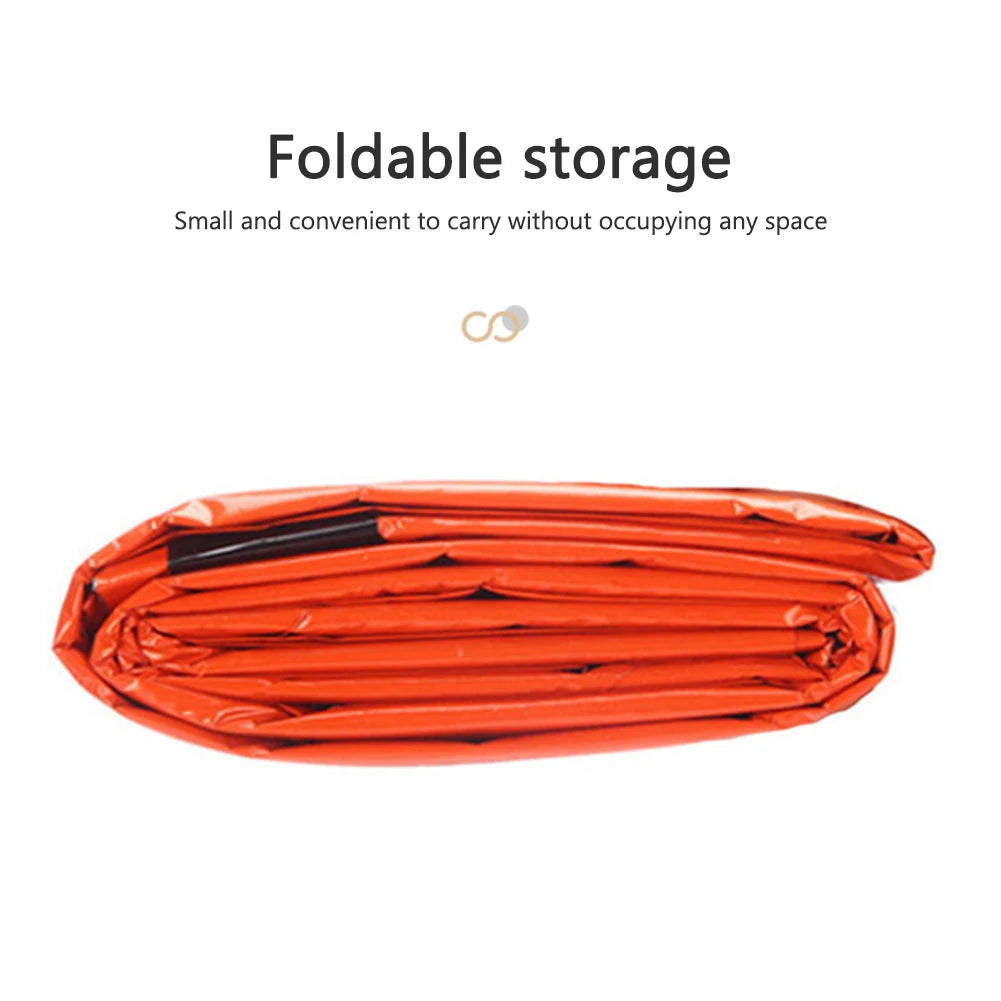 Trail Gear Accessories: Portable Waterproof, Thermal Emergency Survival Sleeping Bag (PE Aluminum Film) / Rungear