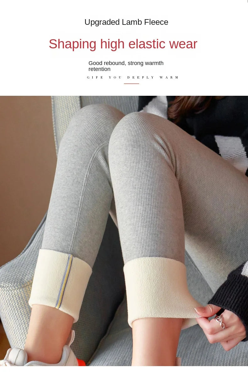 Women's Thermal Apparel: Winter Warm, Casual High Waisted Thermal Pants, Thick Leggings For Fitness / Rungear