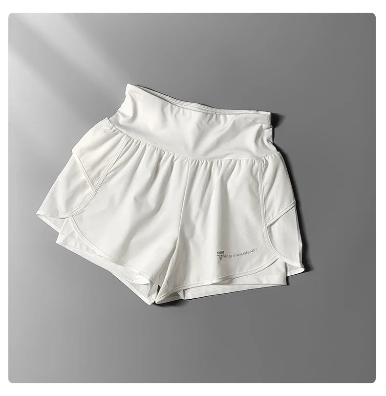 DRUR 2 In 1 High Waist Pants With Pockets Fitness Running Women Shorts Sportwear 2025