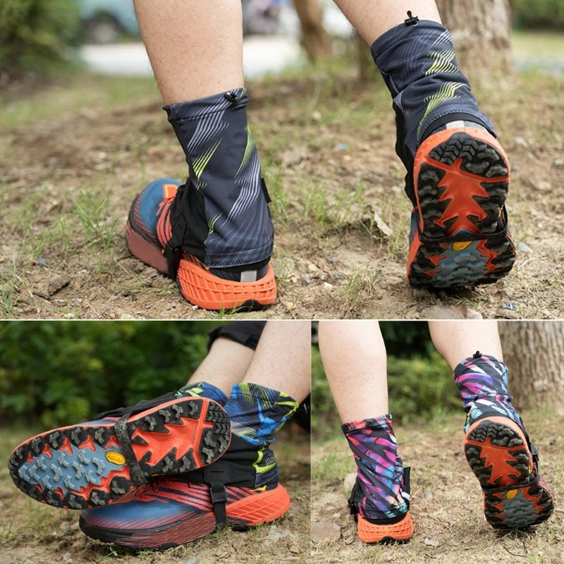 Breathable Outdoor Trail Gaiters Low Ankle Gaters Protective Shoe Covers For Running Hiking Trail Mountaineering