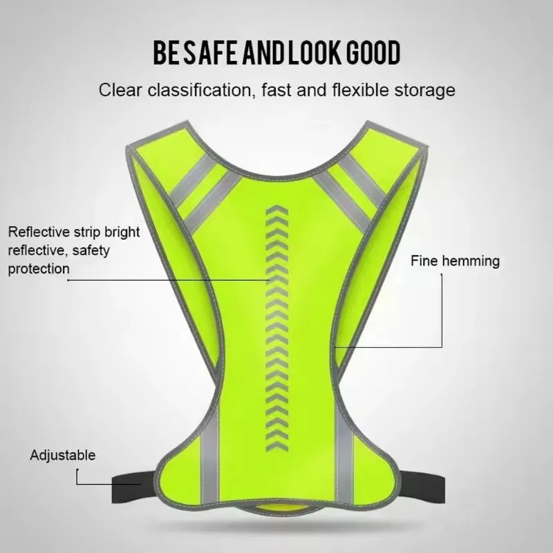 Reflective Running Safety Gear: Lightweight, Adjustable, Safety Waterproof Vests / Rungear