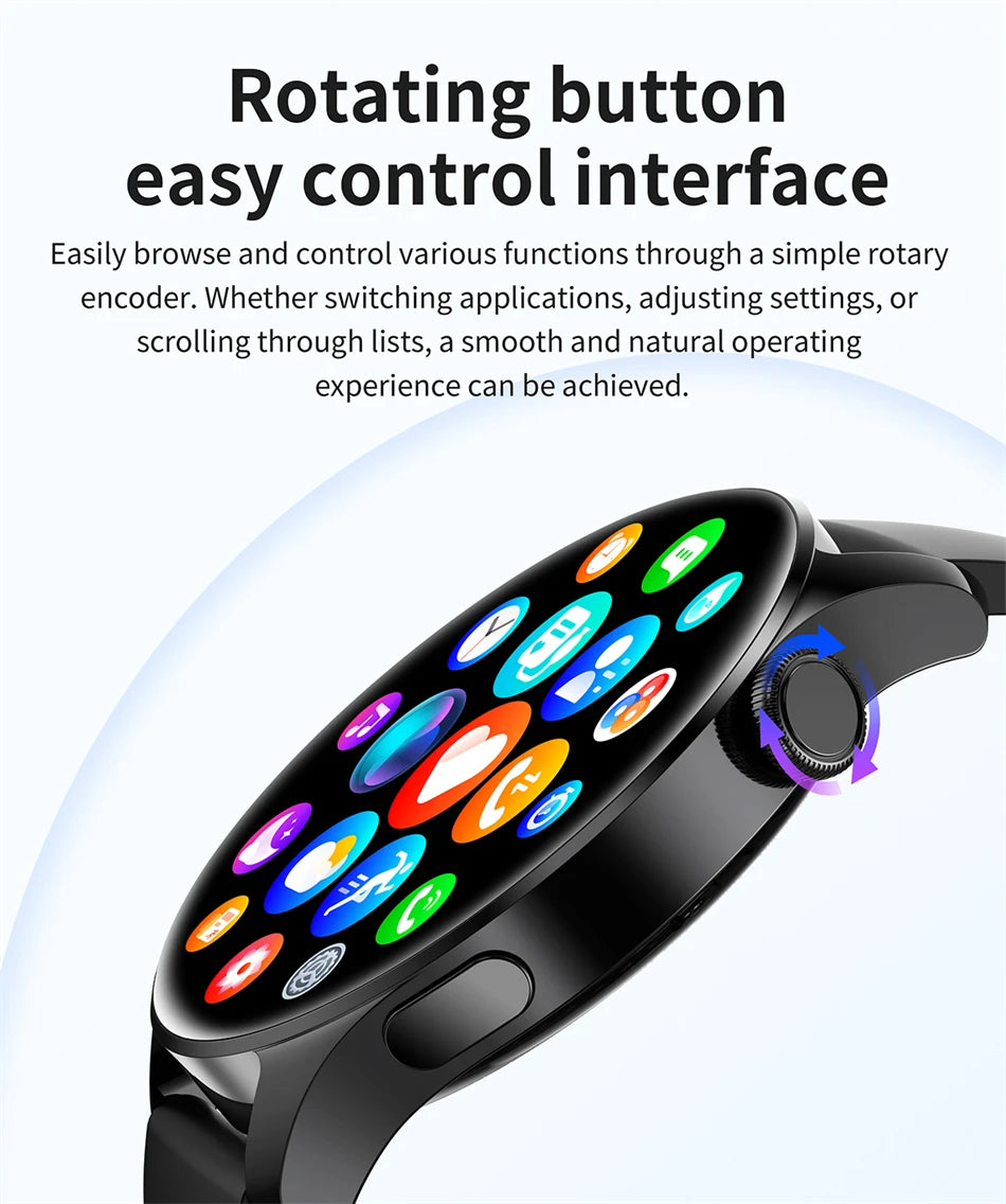 Tech Accessories Gear: 2026 New Smart Watch For Men HD AMOLED Screen, GPS, Motion Heart Rate, Bluetooth, Calls / Rungear