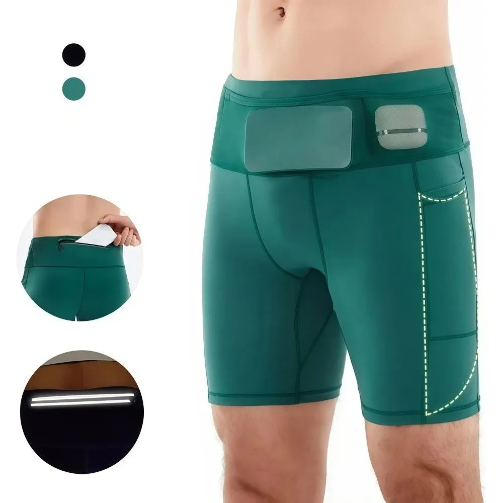 Quick-Dry Running Apparel: Multi-Pocket Shorts, Lightweight, Moisture Wicking, Breathable / Rungear
