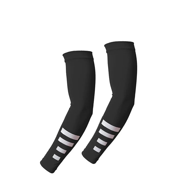 Running Gear Accessories: 1 Pair Ice Silk Arm Sleeves for Summer Quick-Drying Breathable Sun Protection Reflective Night Running Cycling Arm Covers