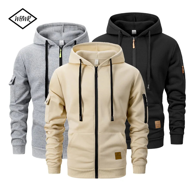 Men's Running Clothing: Hoodie With Kangaroo Pocket, Long Sleeved Sports Apparel S-XXL / Rungear