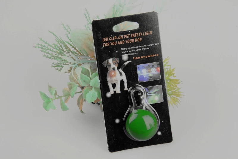 LED Dog Collar Light, Glow in The Dark Reflective Strip, Anti-Lost Night Safety Pendant for Pets Cat Christmas Gift
