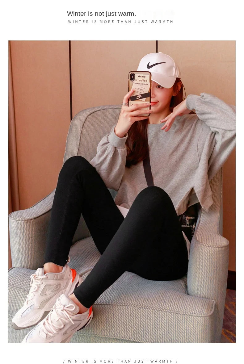 Women's Thermal Apparel: Winter Warm, Casual High Waisted Thermal Pants, Thick Leggings For Fitness / Rungear