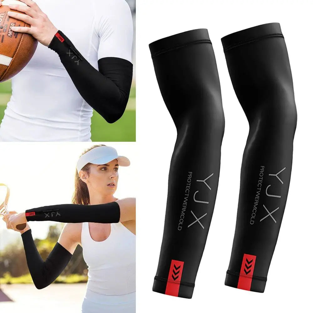 1Pair Unisex Breathable Ice Silk Summer Arm Sleeves for Running Outdoor Cycling Sun Protection