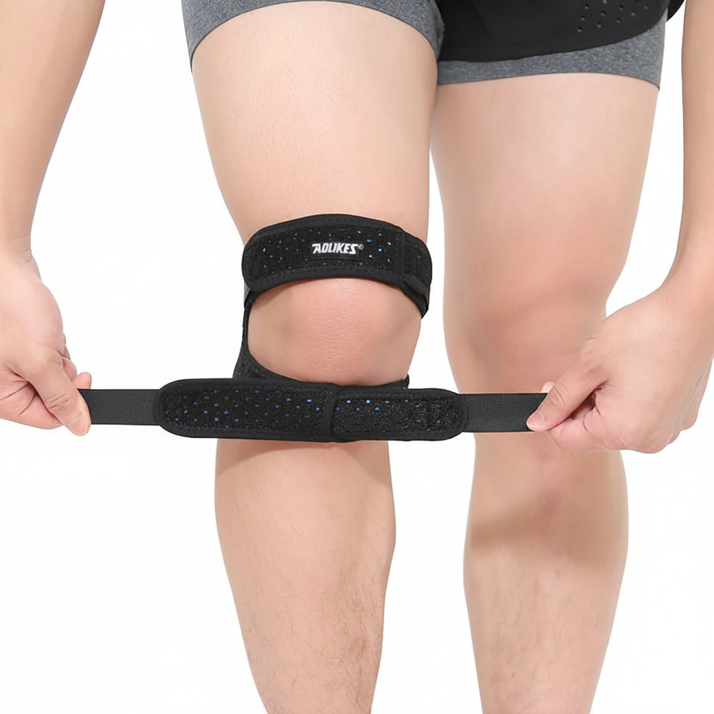 Running Recovery Accessories: AOLIKES Adjustable Patella Knee Strap – Double Compression Support for Running & Sports / Rungear