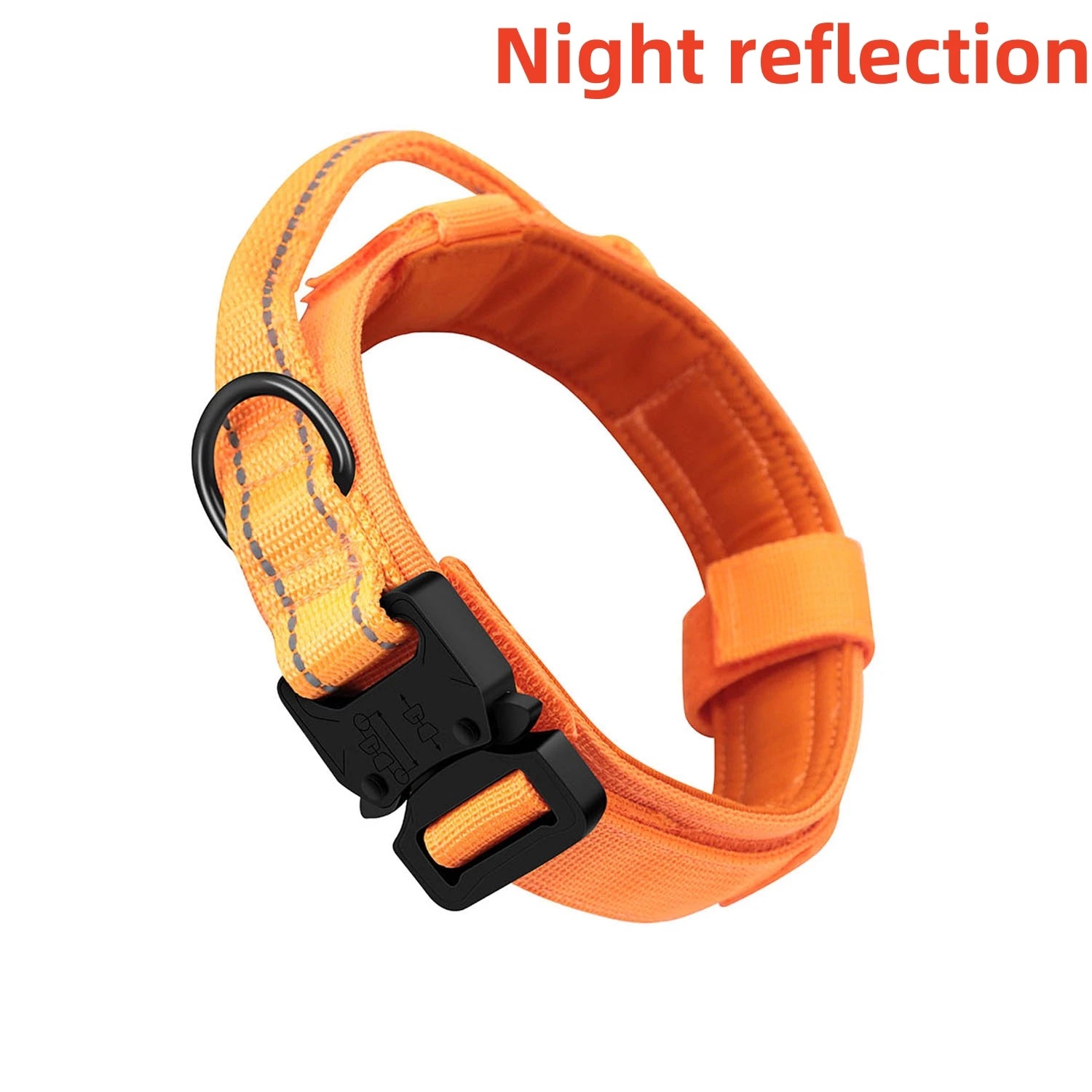 Reflective Dog Collars: Adjustable, Reflective, Quick Release, Nylon Training Dog Collar With Handle / Rungear