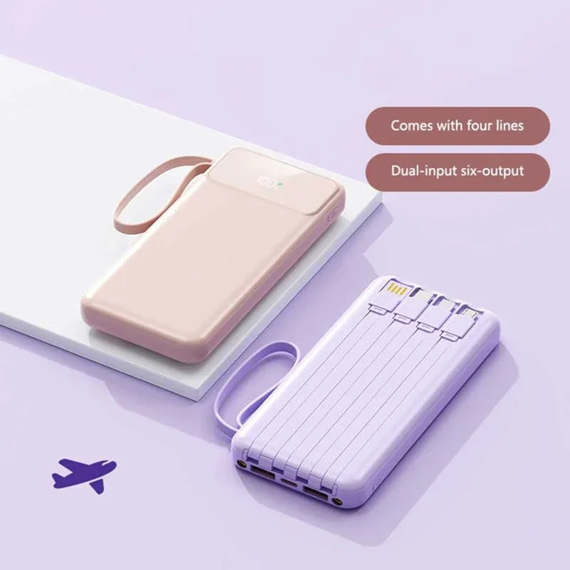 Tech Gear Accessories: 50000mAh 4-in-1 Large Capacity Power Bank With Built-in Cable / Rungear