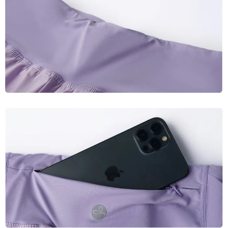 DRUR 2 In 1 High Waist Pants With Pockets Fitness Running Women Shorts Sportwear 2025