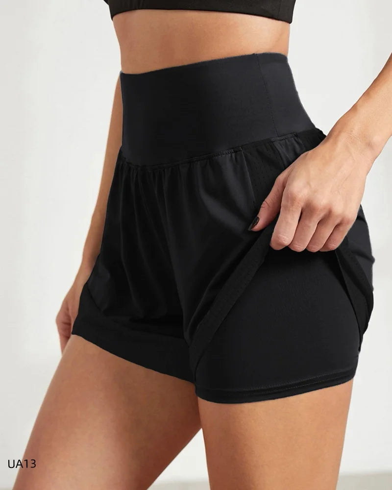 Women's Rungear Apparel:  2-In-1 Double Layered, Summer Fitness Training Sports Shorts / Rungear