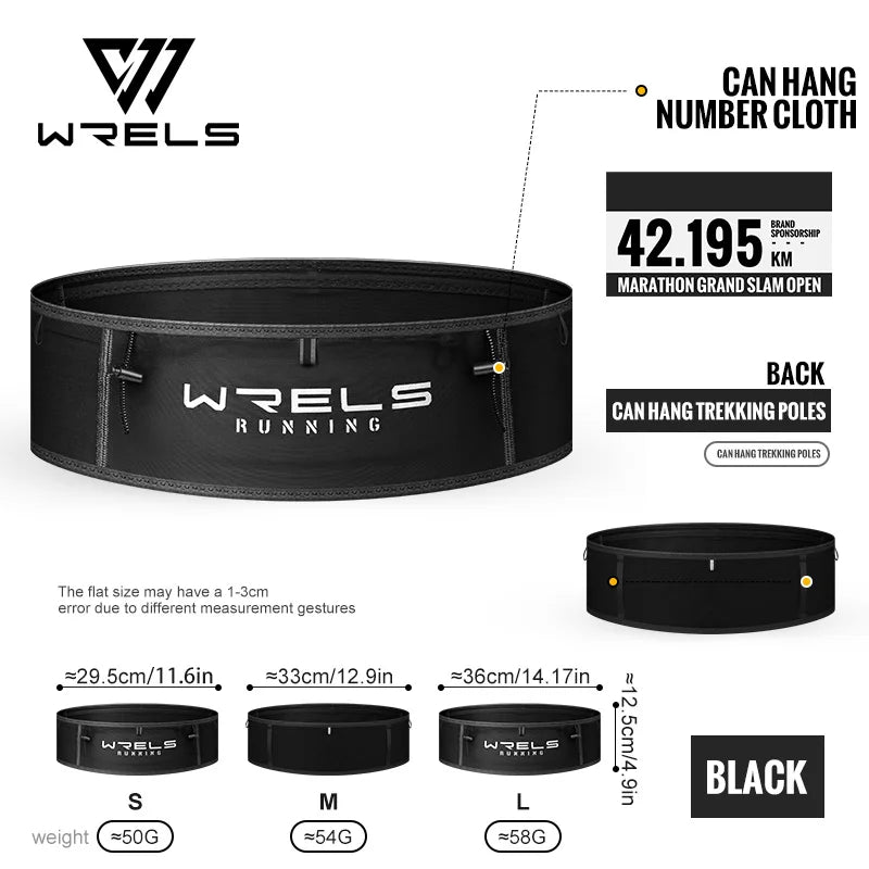 Running Belt Gear: WRELS, Multi-Functional, Large Capacity, Breathable, Invisible Running Waist Bag / Rungear