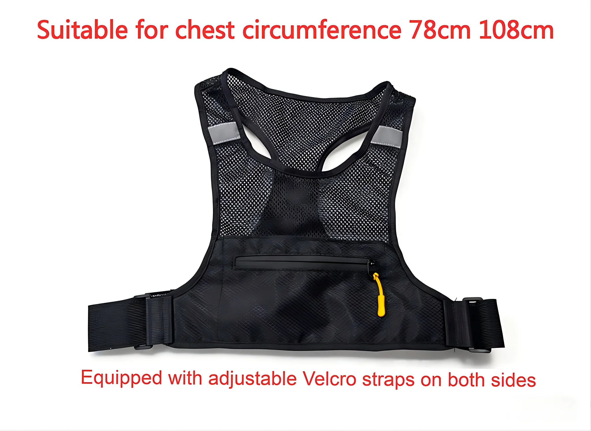Marathon Running Gear: Reflective, Breathable, Lightweight Running, Hiking Chest Bag Fits 6.7" Phone / Rungear