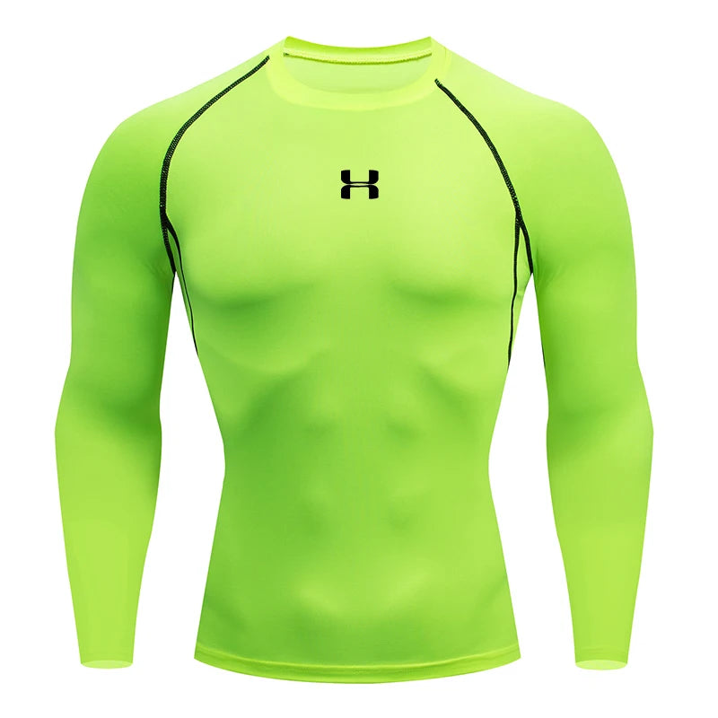 Men's Compression Apparel: Long Sleeved, Compression, Jogging Athletic Fitness Sports T-Shirt / Rungear