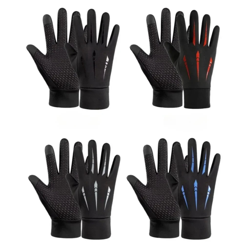 Winter Running Gear: Unisex Gloves, Copper Fibre, Spandex Touch Screen Tipped Gloves / Rungear