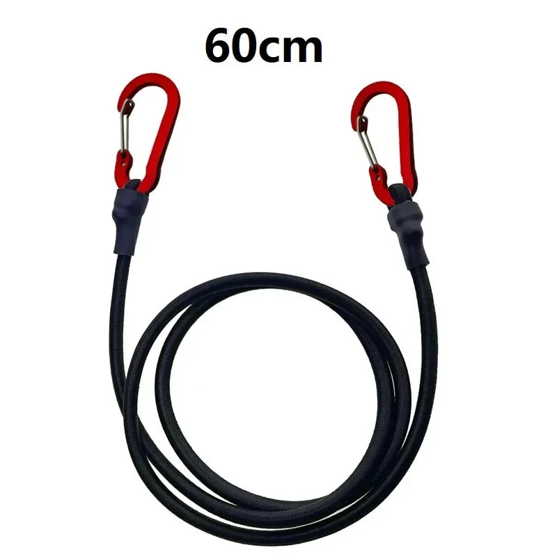 Trail Gear Accessories: Heavy Duty Bungee Cord, Elastic Tie Strap String Carabiner Hooks / Rungear