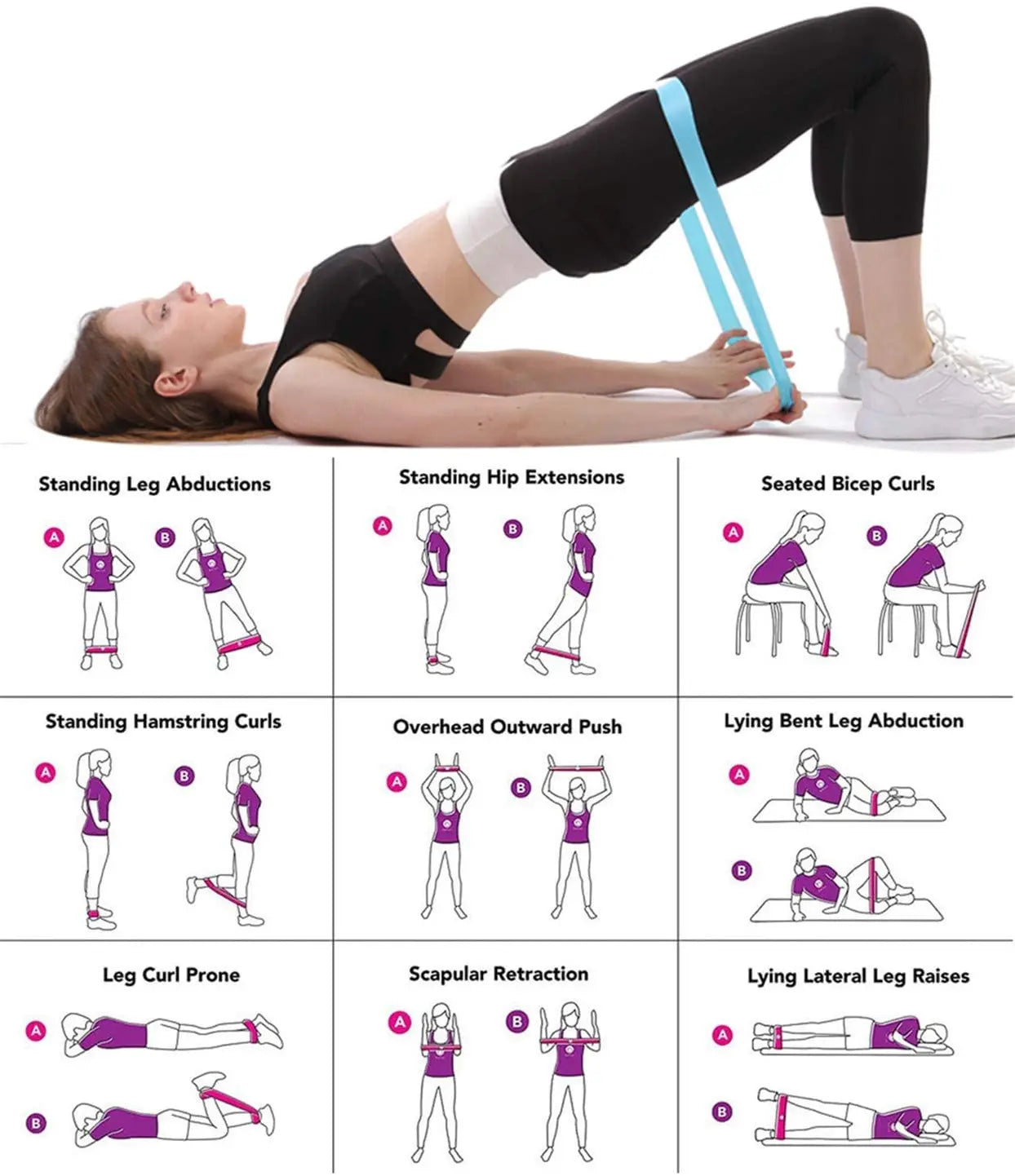 Running Recovery Gear: Exercise Workout Resistance Stretch Bands For Strength Training / Rungear