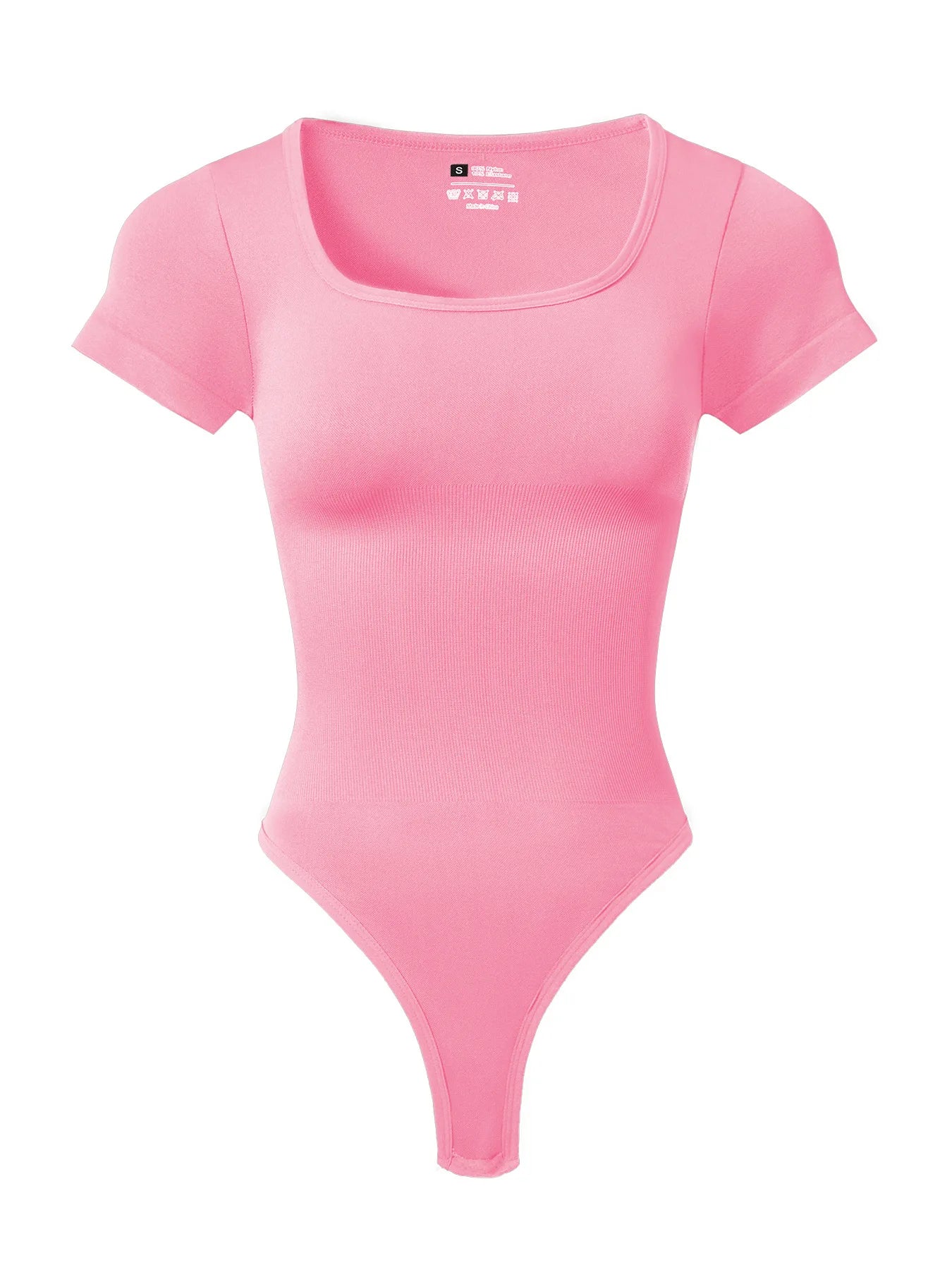 Women Casual Apparel: Plus Size, Seamless, Square Neck, High Elastic, Solid Ribbed Jumpsuit Top / Rungear
