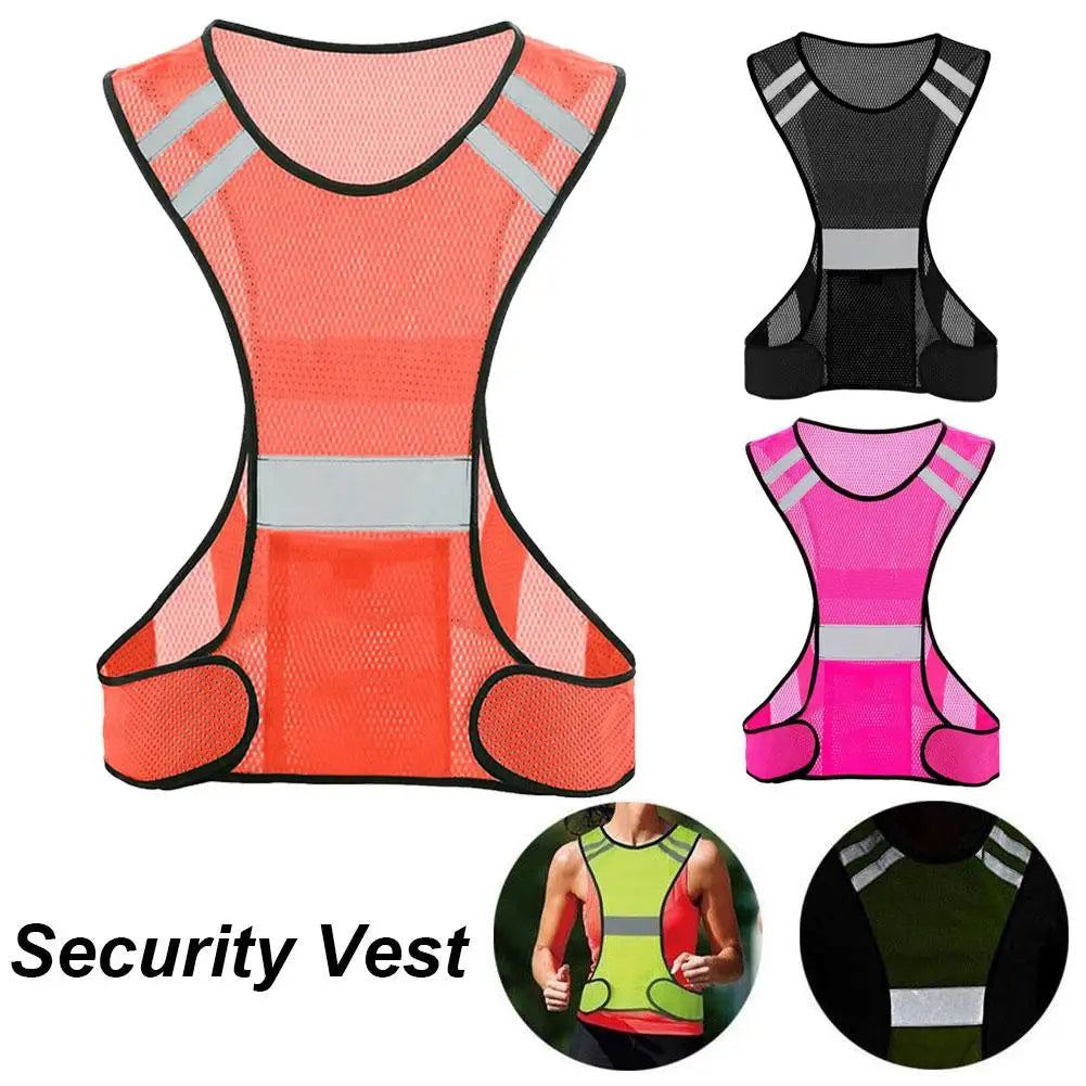 New Night Reflective Walking Running Hiking Safety Vest for Men Women Children