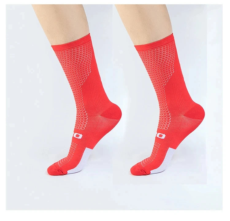 Compression Sock Apparel: 1 PR Men's Knee-High Sports Compression Socks Cycling, Hiking, Running, All Sports / Rungear