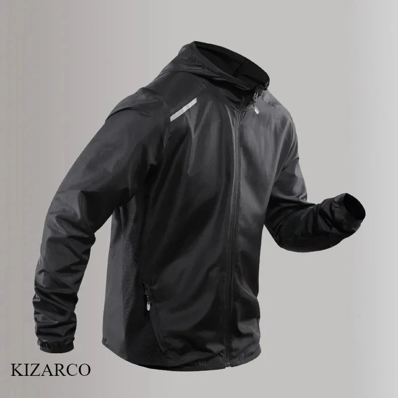 Running Reflective Apparel: 2025 Unisex, Hooded, Gradient Colour, Breathable Sports Jacket / Rungear