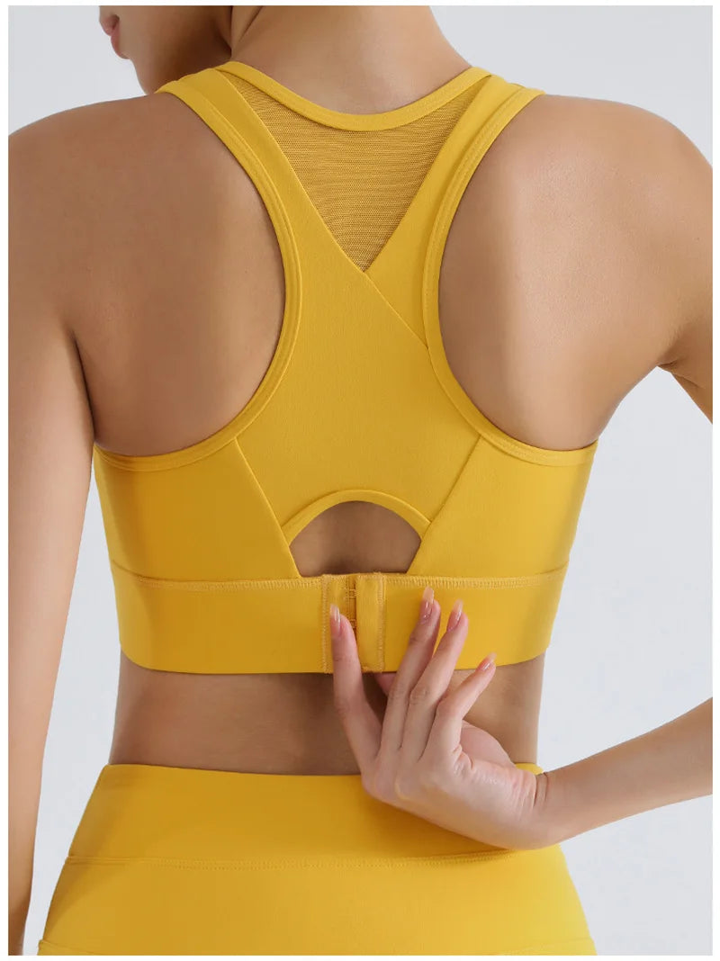Women's Running Clothing: High Impact Full Support Adjustable Push Up Sports Bra Up To 3XL / Rungear