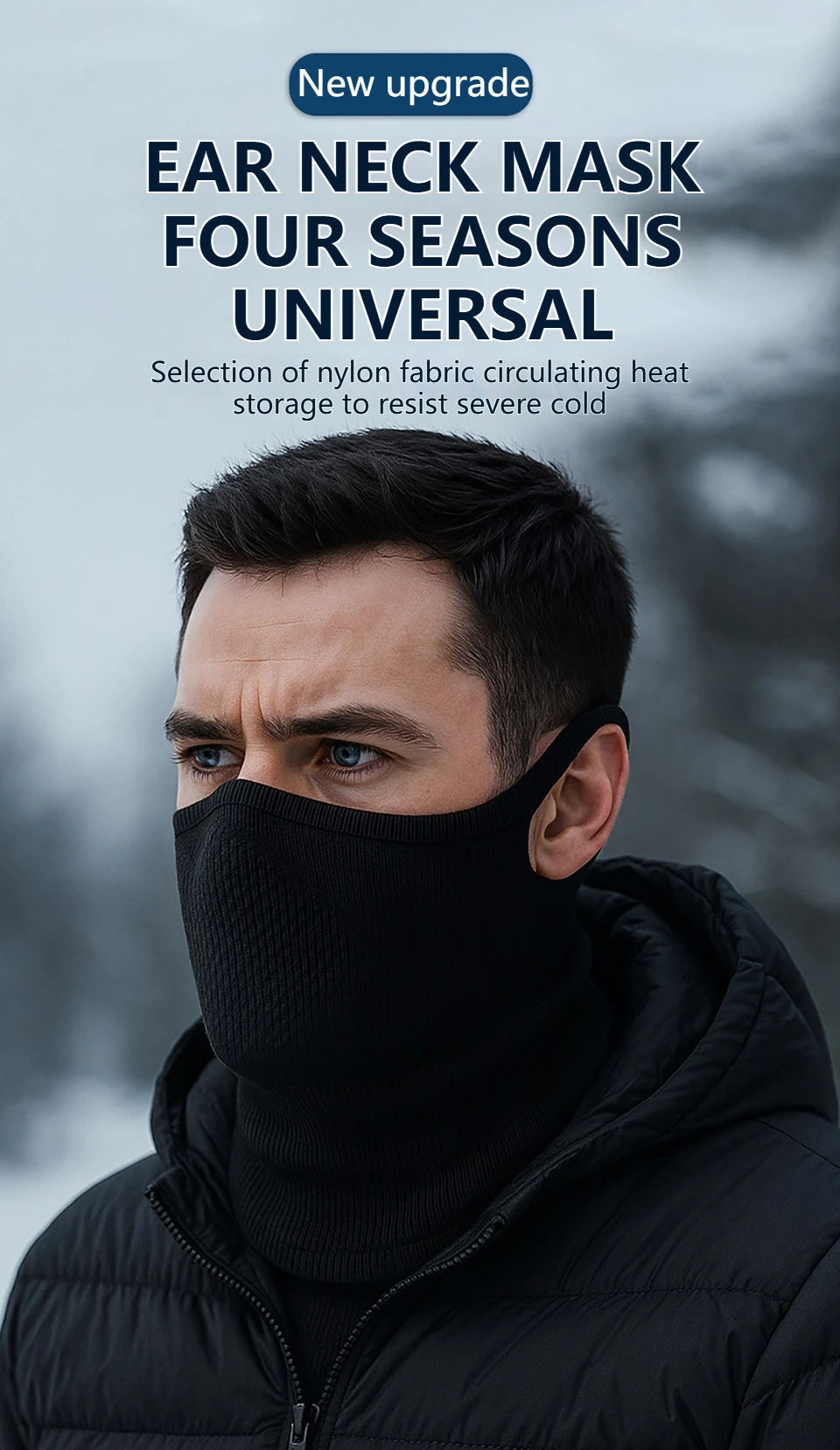 Winter Hat Accessories: KoKossi Windproof, Breathable, Ear Hanging Neck Protection Face Cover for Outdoor Sports / Rungear