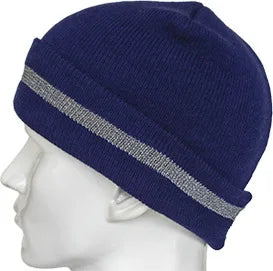 Reflective Hat Gear: High Visibility Safety Beanie, Reflective Knit, Ribbed Warm Winter Hats for Night Running, Hiking, Cycling / Rungear