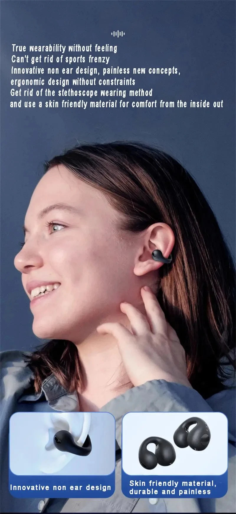 Running Tech Accessories: Bone Conduction Earphones-Clips, Bluetooth, Wireless, 3D Surround / Rungear