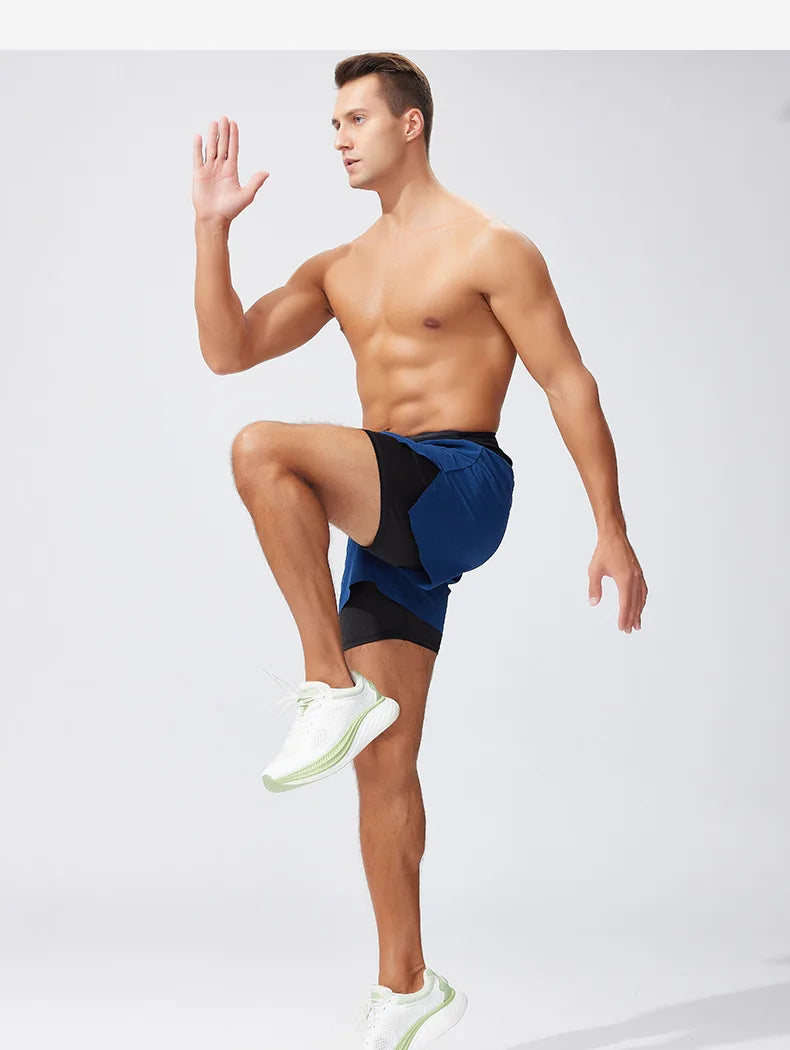 Men's Activewear Shorts: Summer Double Layer, Quick Dry, Breathable Running Sports Shorts / Rungear