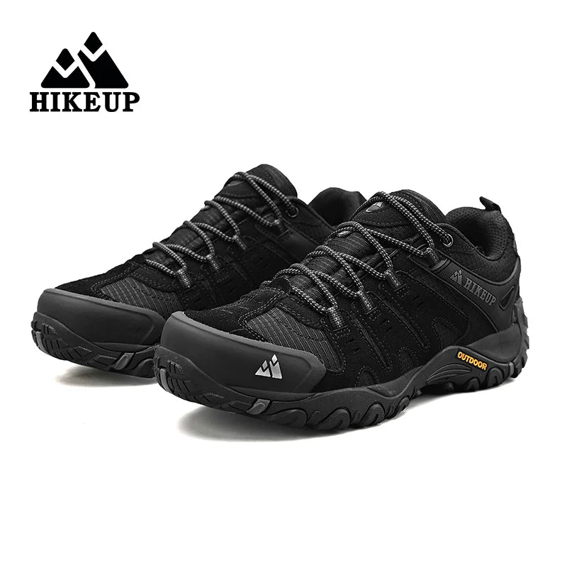 Hiking Shoe Gear: HIKEUP Men's Suede Leather, Wear-Resistant Hiking, Walking, Hunting Outdoor Shoes / Rungear