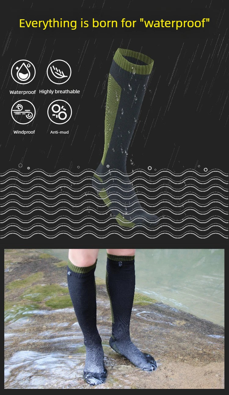 Men's Socks Accessories: Men's Waterproof, Breathable, Anti-Slip, Knee-High Hiking Socks  for All Sports, Hiking, Running / Rungear