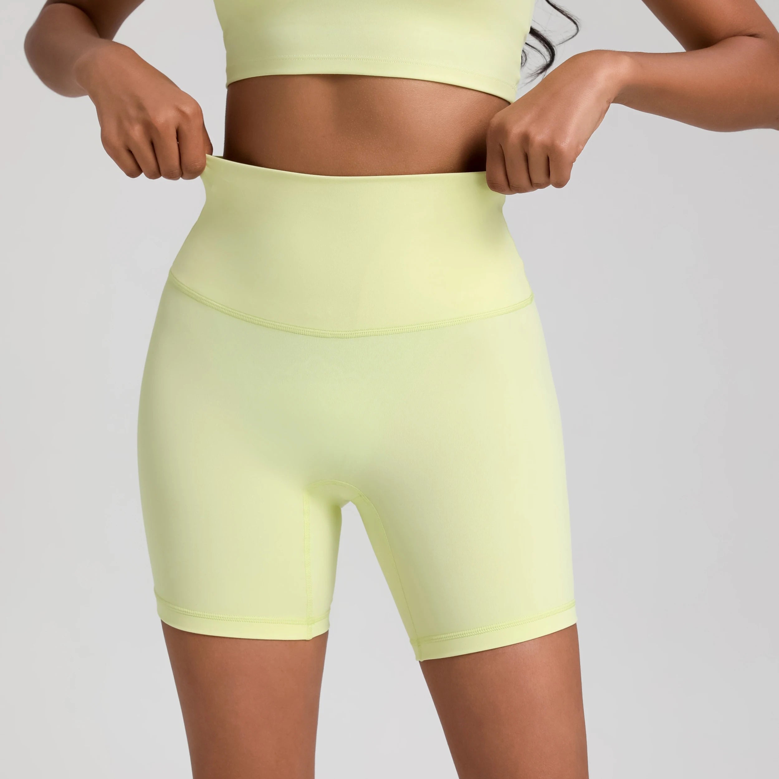 Women's Shorts Apparel: Solid Colour, High Waist, Comprehensive Fitness Sports Training Shorts with  Internal Pocket / Rungear