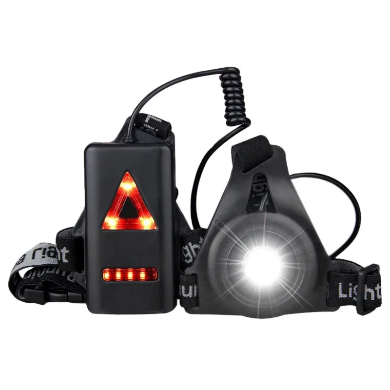 Safety Gear Accessories: Portable, Mini USB, Rechargeable Flashlight LED Chest Lamp for Running Night Safety / Rungear