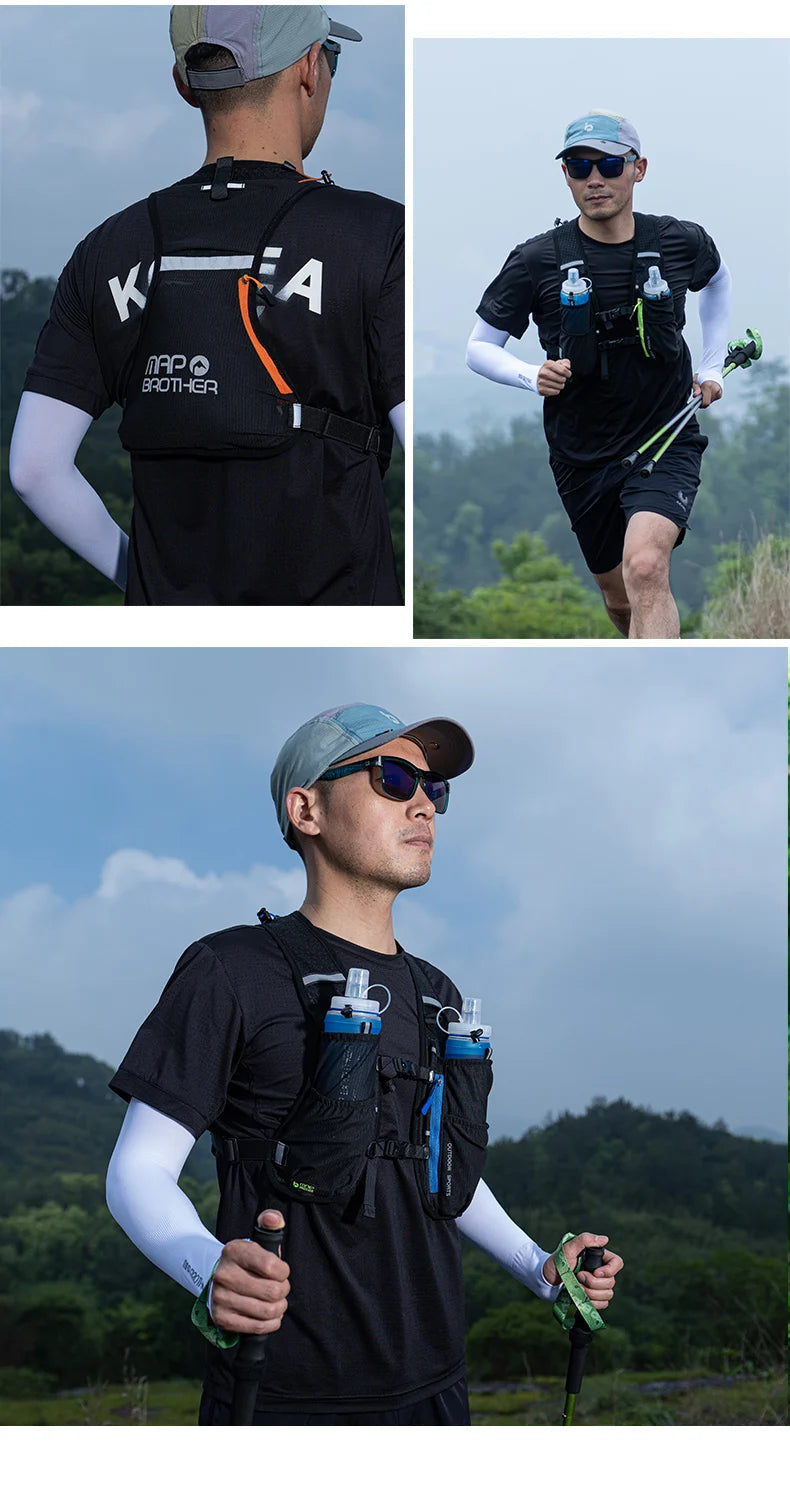 Marathon Vest Gear: MAP BROTHER B109 Breathable, Lightweight, Trail Running, Marathon Hydration Vest Backpack / Rungear