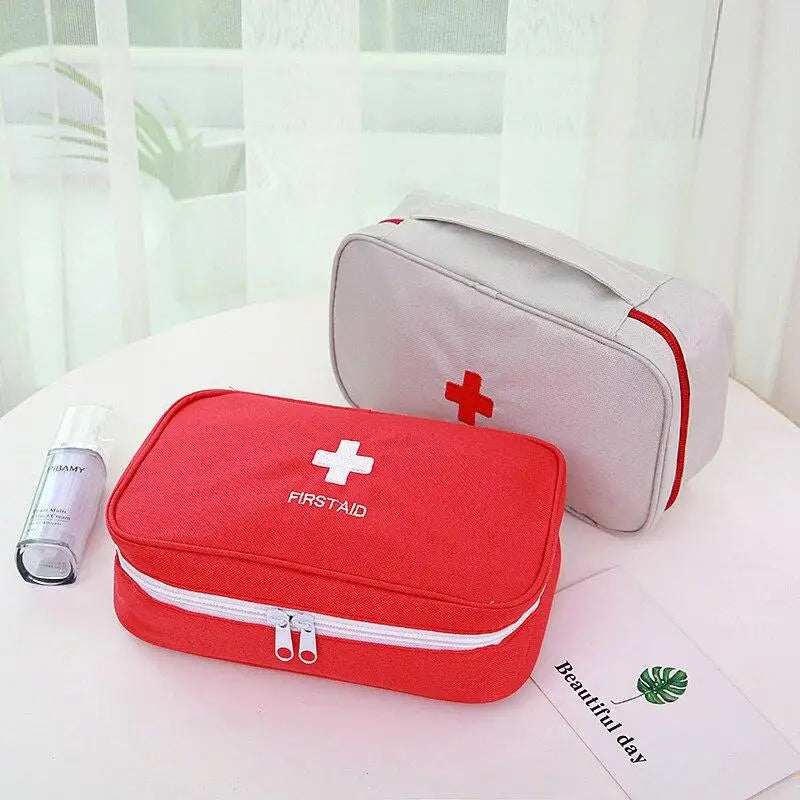 Portable Medium Empty Emergency First Aid Survival Pills Bag for Car Travel, Camping, Hiking