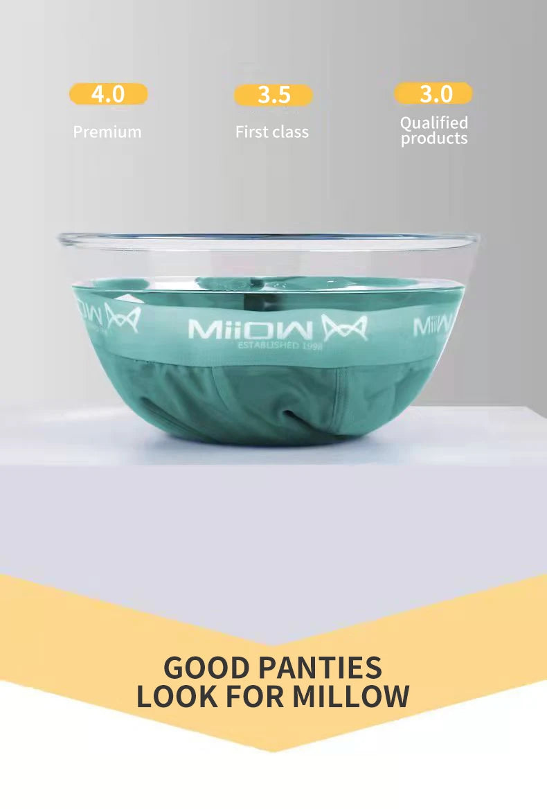 Men's Running Apparel: MiiOW 3PC Cotton, Breathable, Graphene Antibacterial Boxer Trunks / Rungear