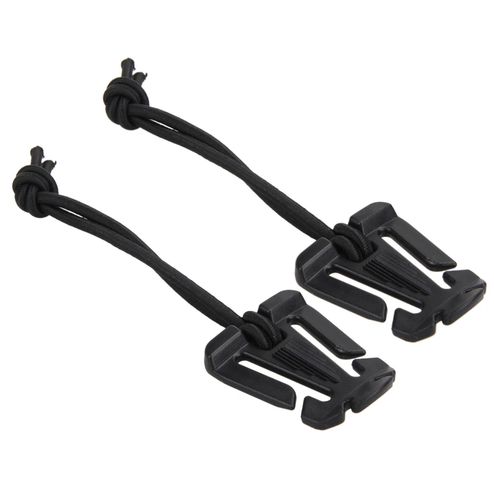 Trail Gear Accessories: 2PC Backpack Buckle Clamp Carabiner, Nylon Bag Hanger Hook / Rungear