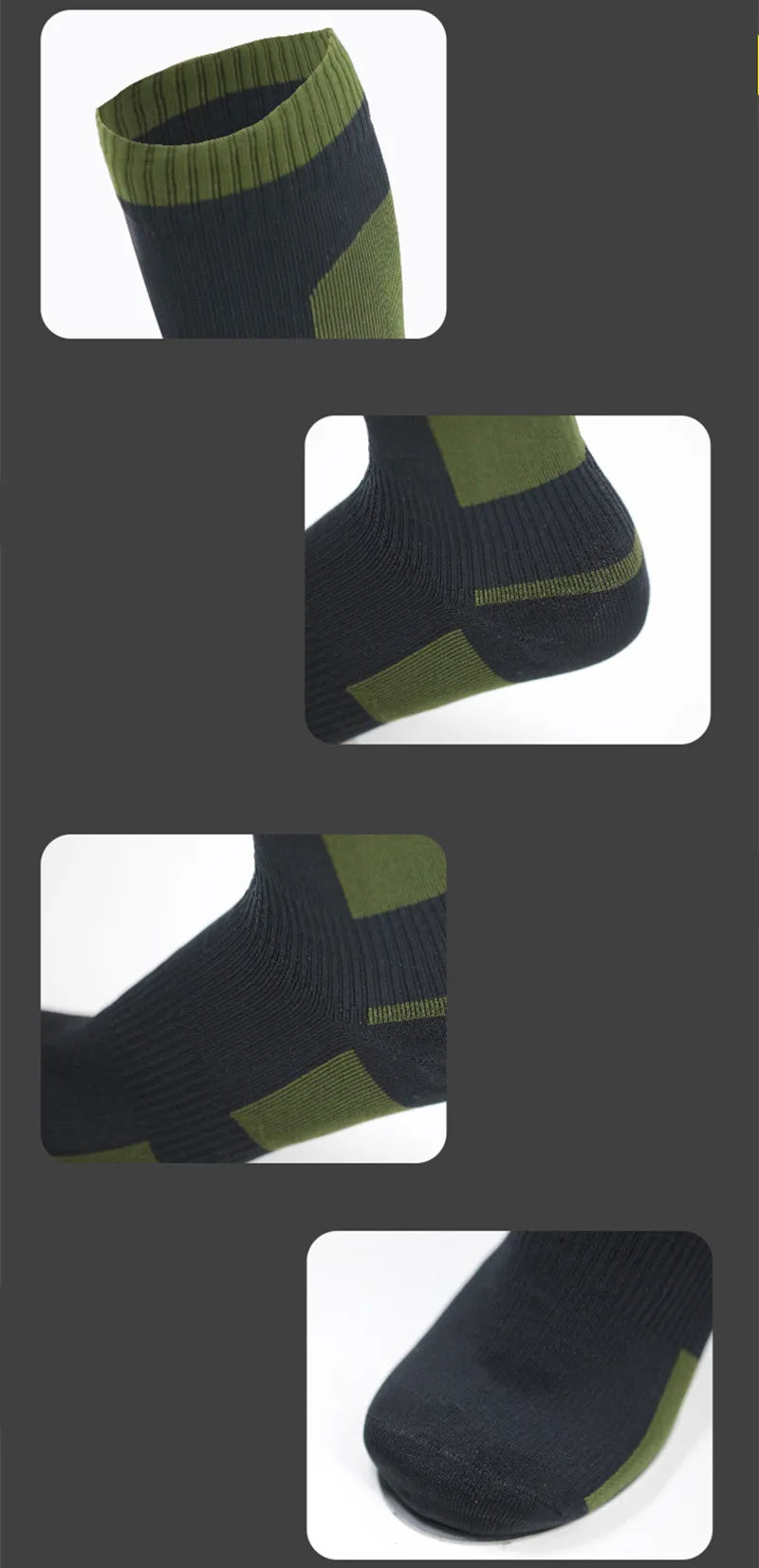 Waterproof Sock Accessories: Unisex, Warm, Knee Length Socks for Running, Hiking / Rungear