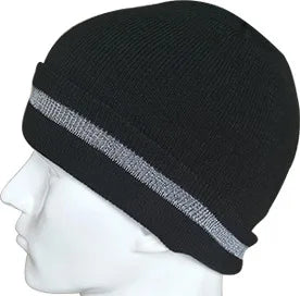 Reflective Hat Gear: High Visibility Safety Beanie, Reflective Knit, Ribbed Warm Winter Hats for Night Running, Hiking, Cycling / Rungear