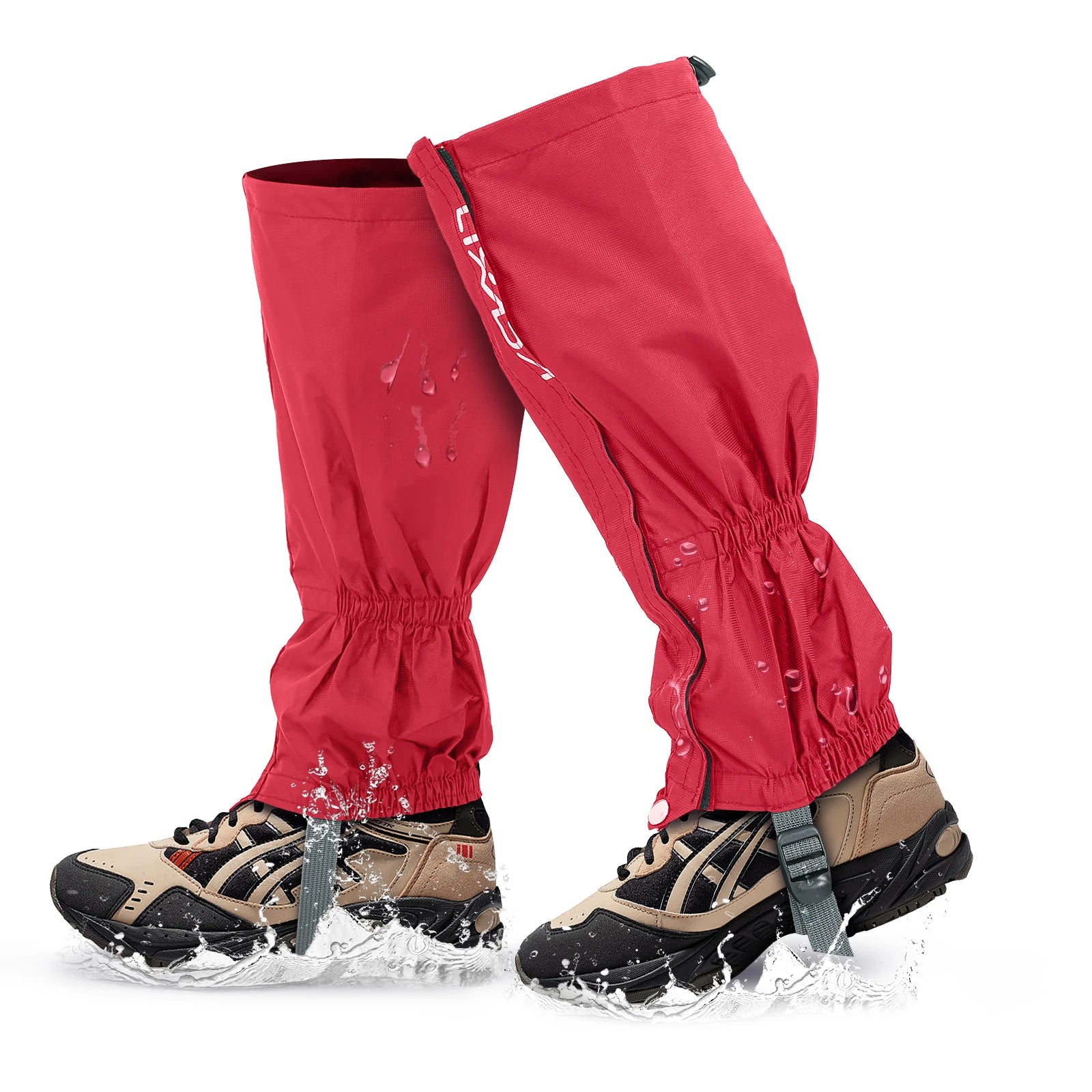 Lixada Outdoor Water-Resistant Close-Zipped Gaiters for Snowboarding Hiking Mountaineering