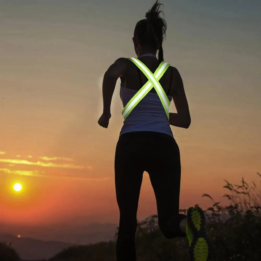 Running Reflective Gear: Adjustable, Reflective, Night Running Safety Vest with Elastic Band For Adults and Children / Rungear