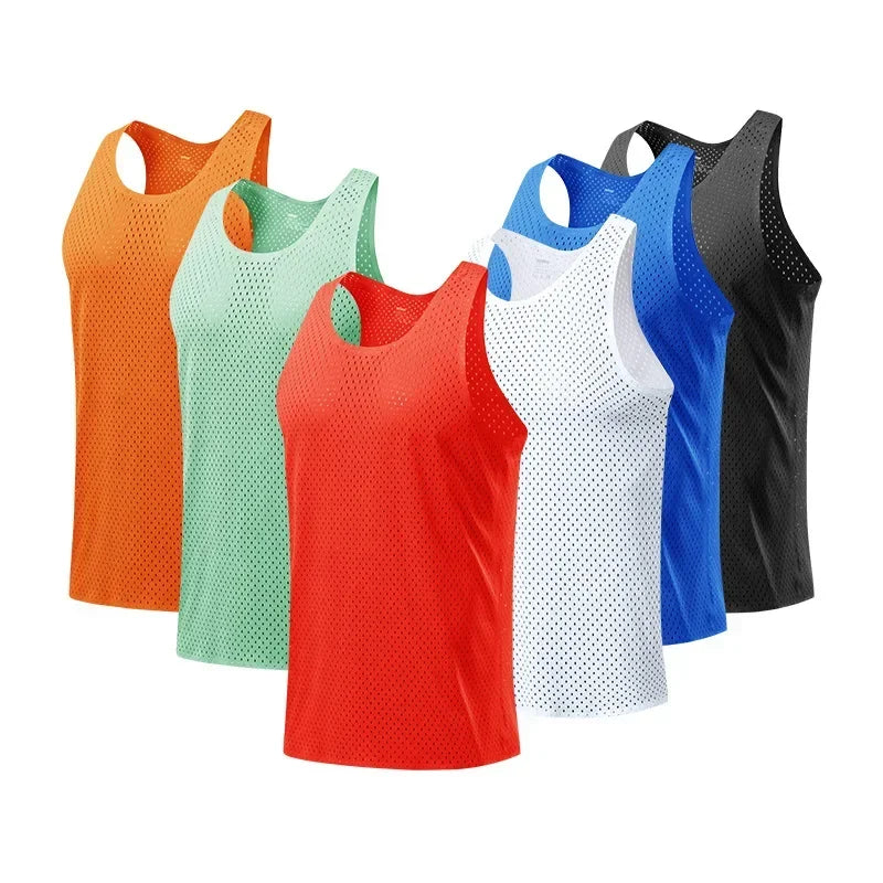 Men's Running Marathon Apparel: Summer, Sleeveless Marathon Long Distance Running, Quick-Dry, Breathable Mesh Sports Top / Rungear