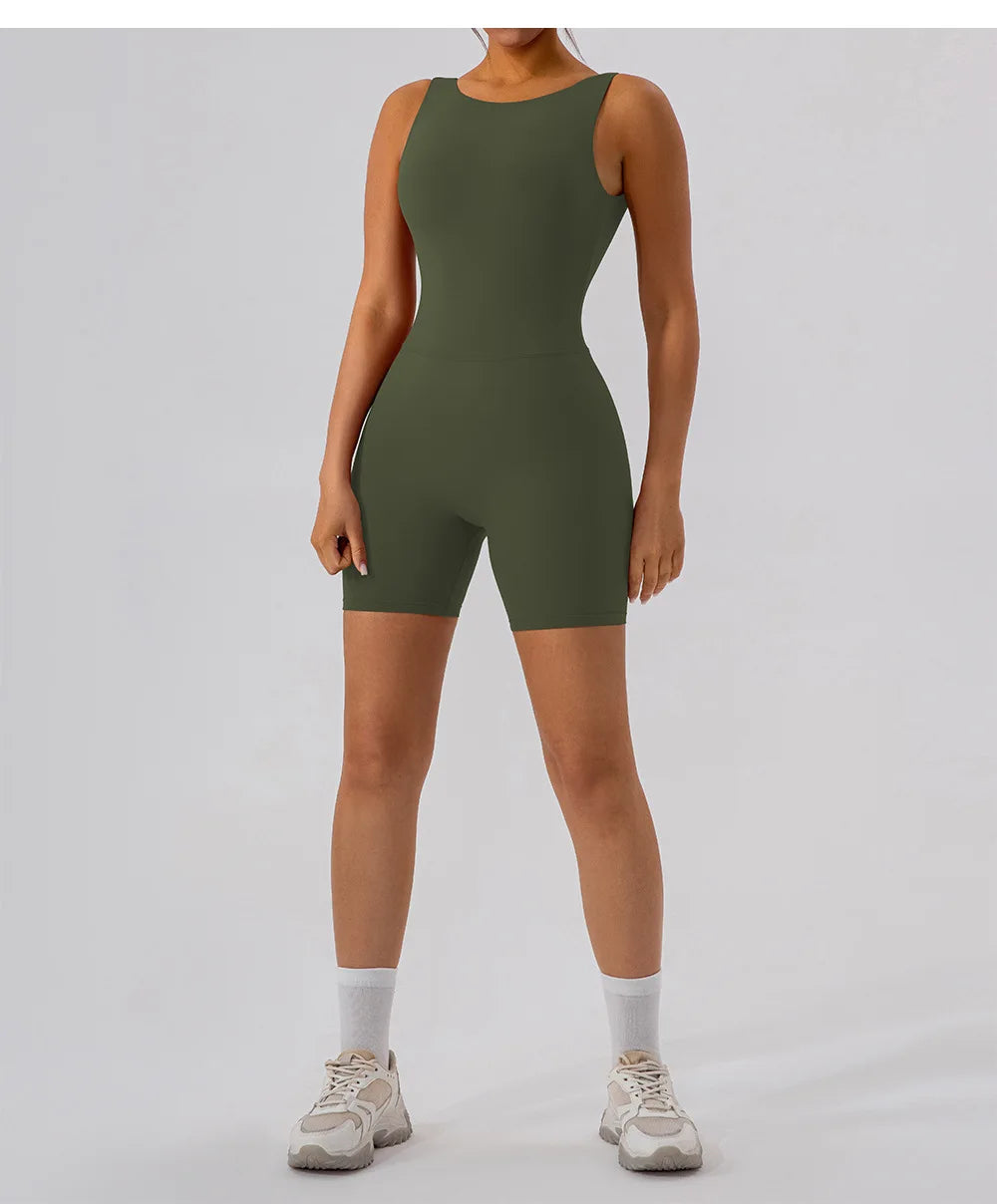 Women's Activewear Apparel:  Fitness Sports Jumpsuits Workout Outfit, Push-Up Activewear / Rungear