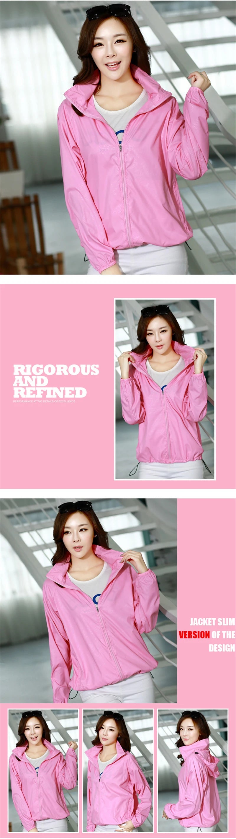 Running Apparel: Unisex, Waterproof, Lightweight, Quick-Dry, Hooded Thin Windbreaker / Rungear