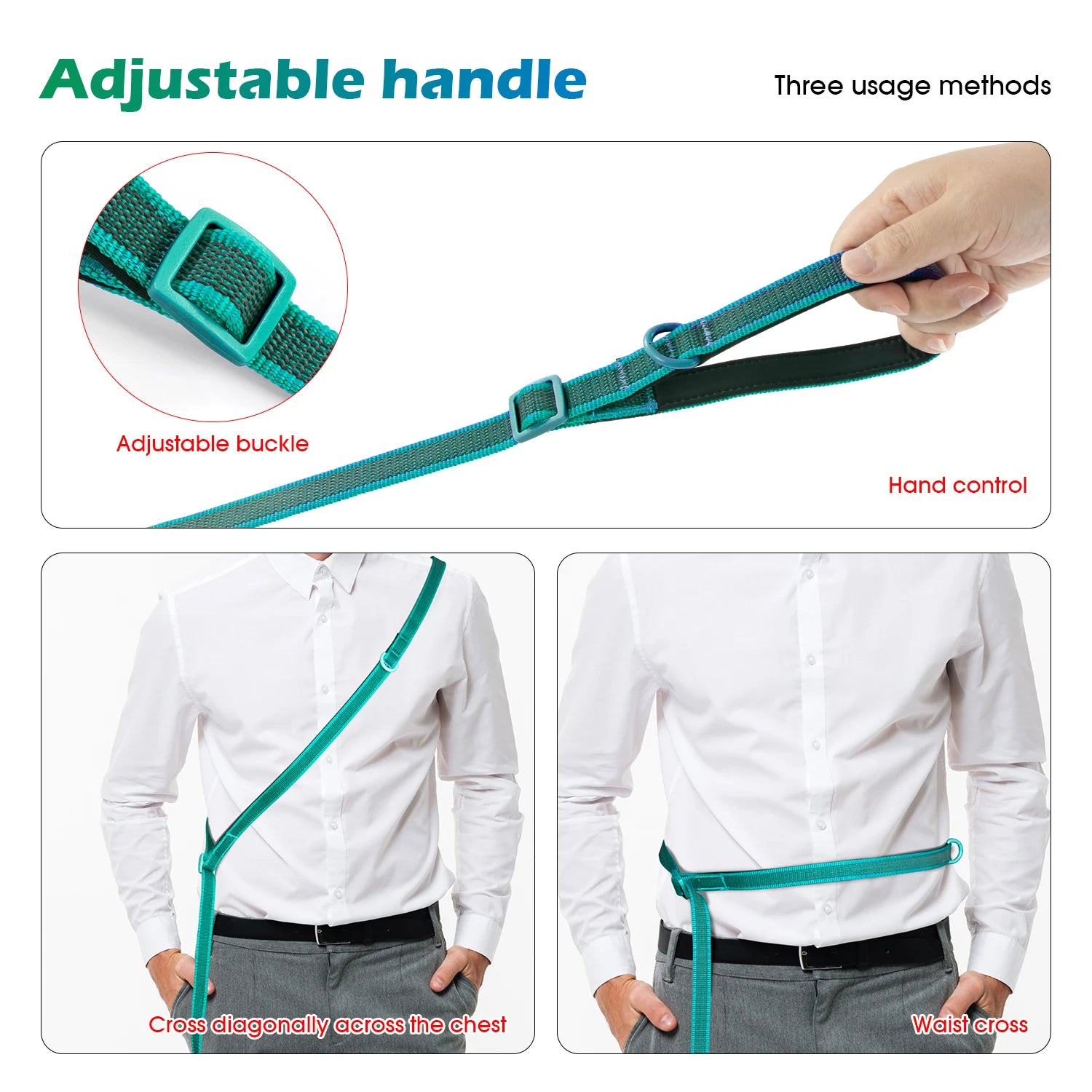 Hands-Free Crossbody Dog Leash Waist Belt With Adjustable Strap For Dog Running Walking