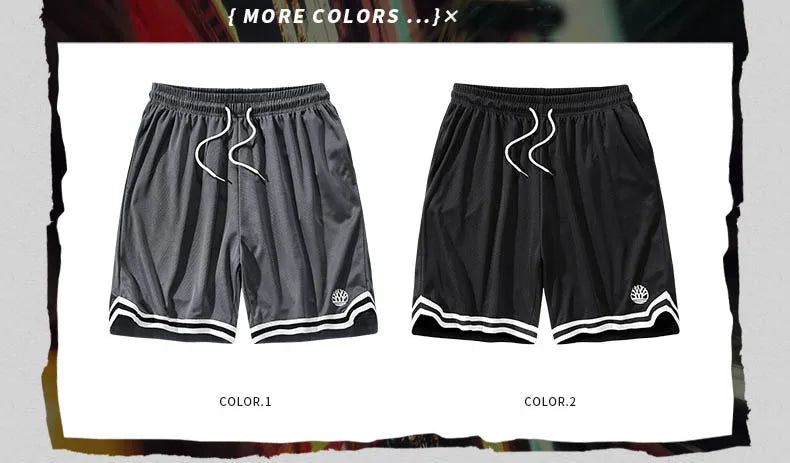 Men's Breathable Plus Size Quick Dry Summer Sport Shorts For Gym Jogging Running Beach Surfing